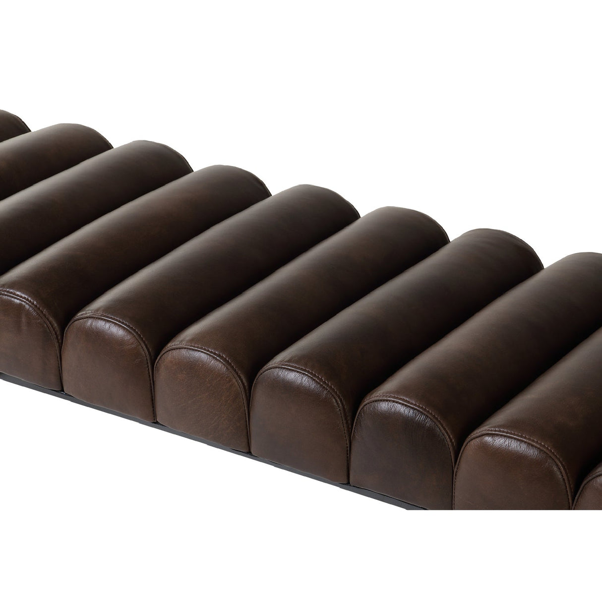 Modern European furniture - Channeled Leather Bench - www.oroa.com