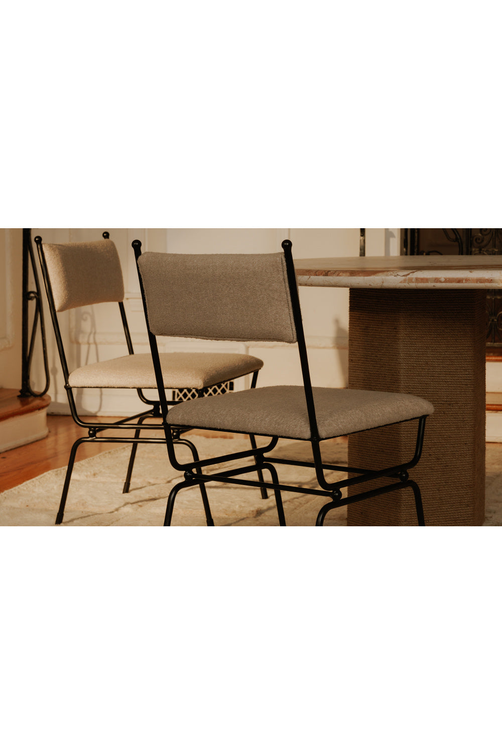 Modern European furniture - Hammered Metal Frame Dining Chair - www.oroa.com