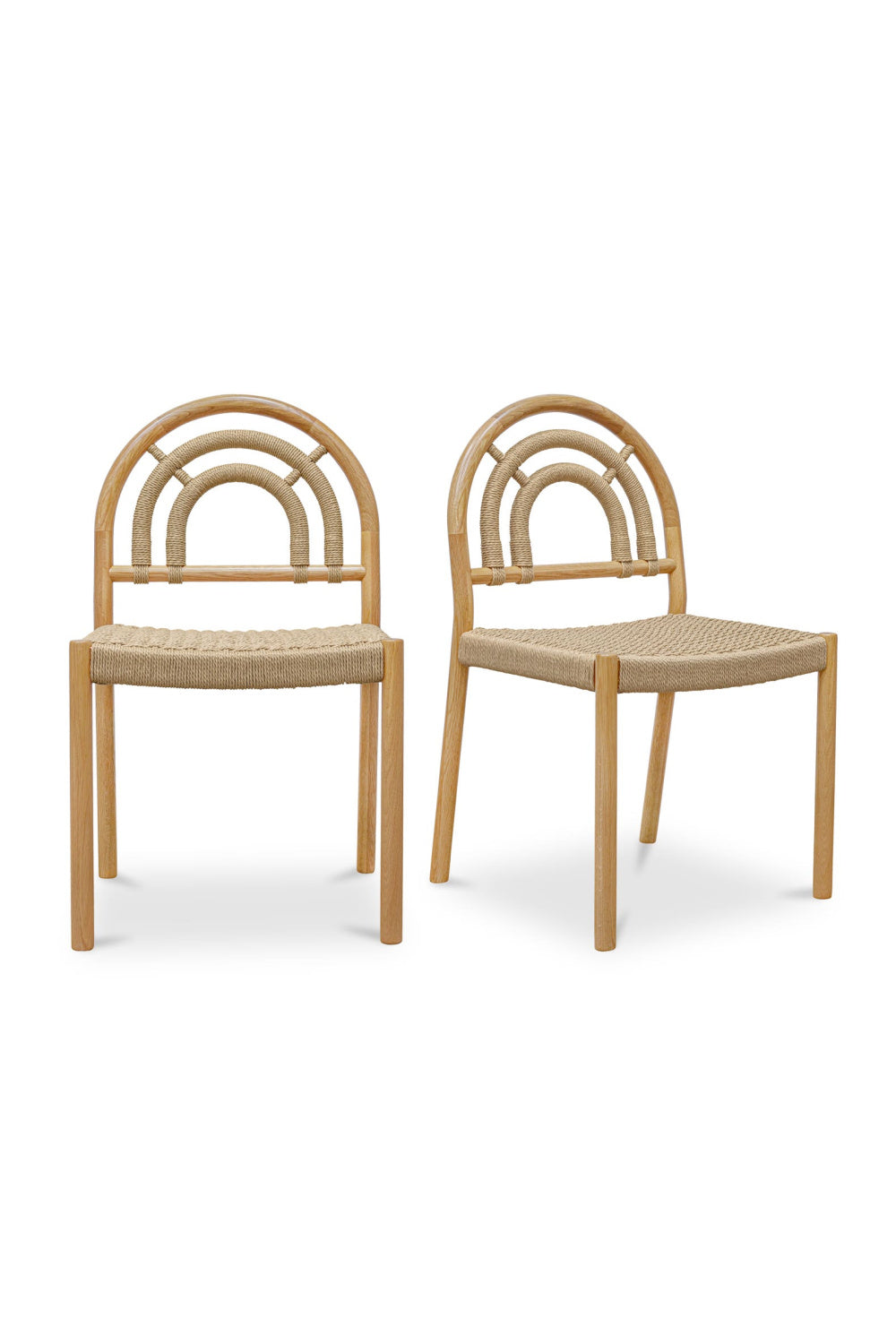 Modern European furniture - Cane-Wrapped Dining Chair Set (2) - www.oroa.com