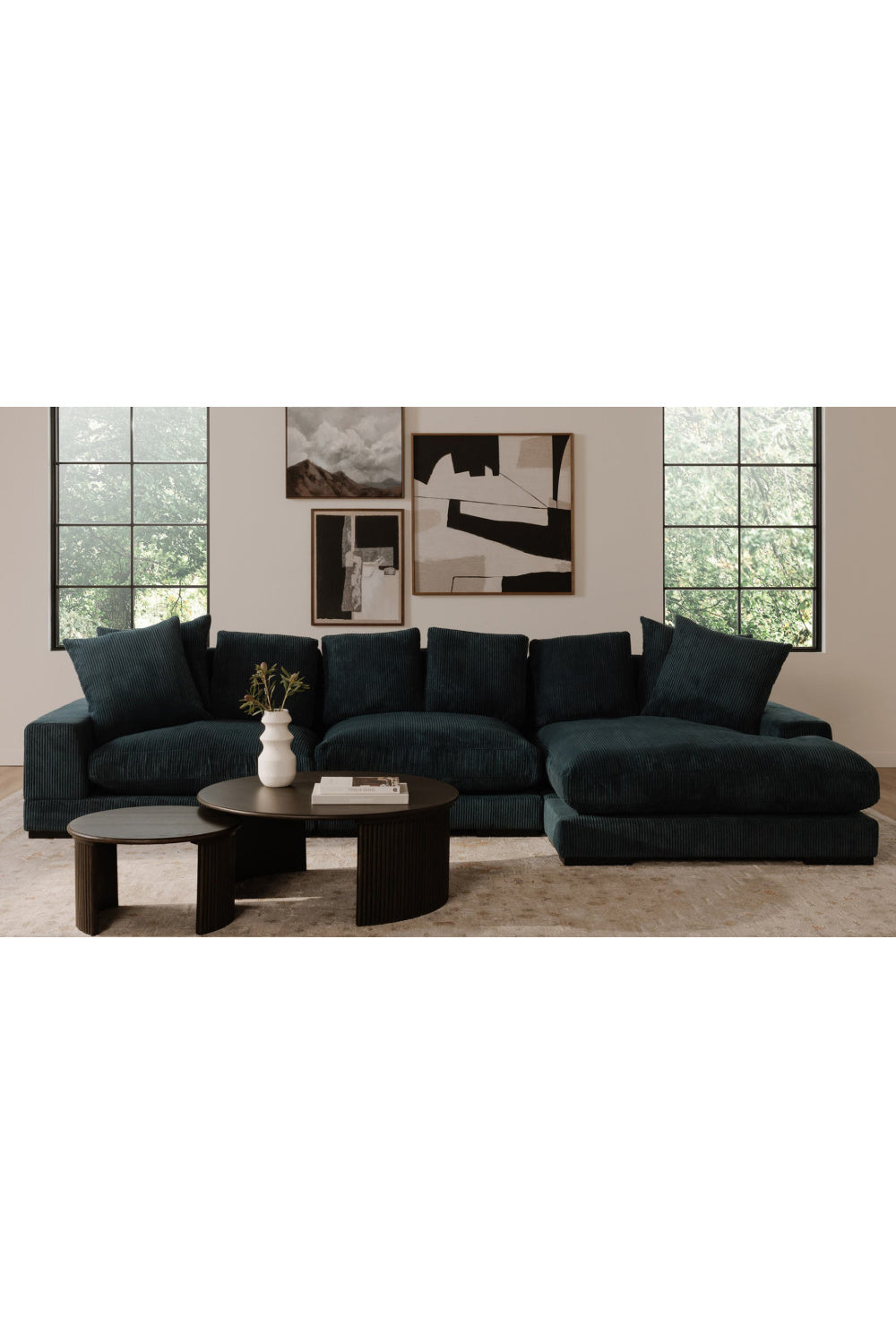 Modern European furniture - Oak Fluted Base Coffee Table - www.oroa.com