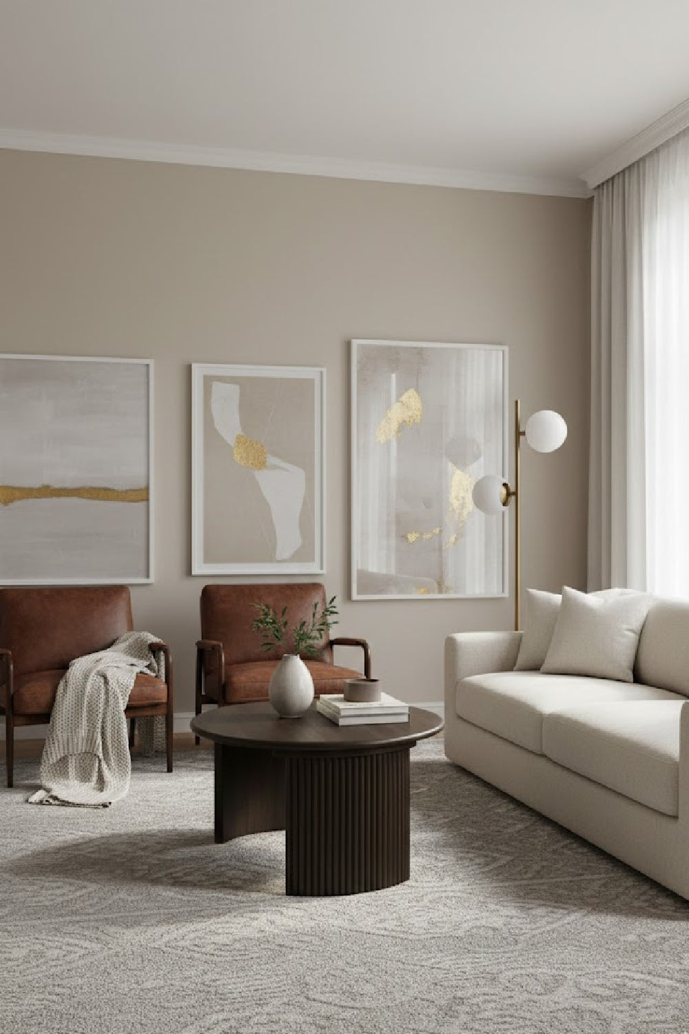 Oak Fluted Base Coffee Table | Novi Living Penny