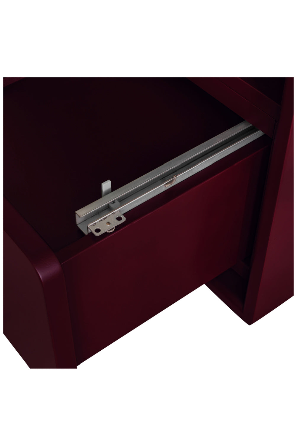 Modern European furniture - Red Wooden 1-Drawer Nightstand - www.oroa.com