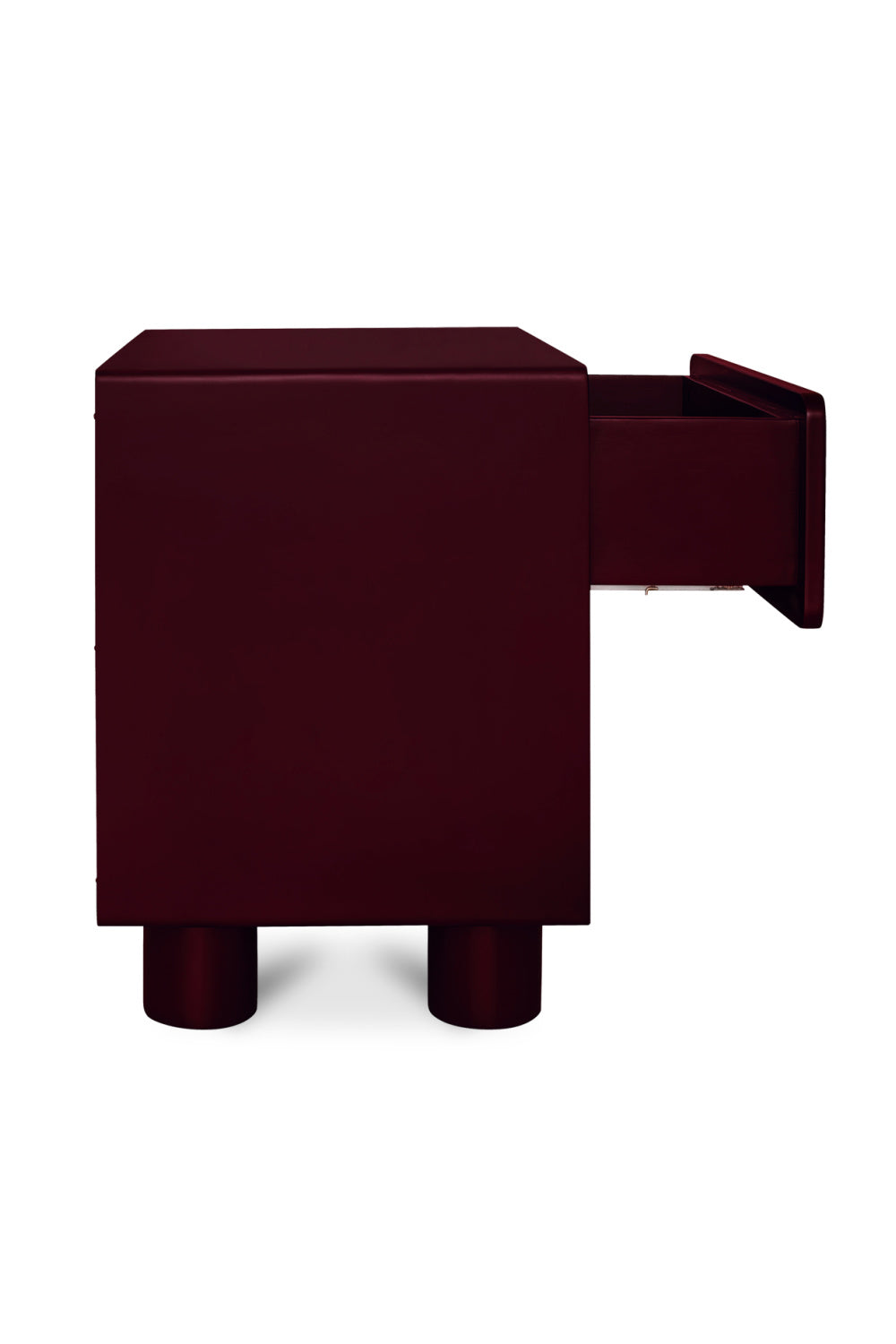 Modern European furniture - Red Wooden 1-Drawer Nightstand - www.oroa.com