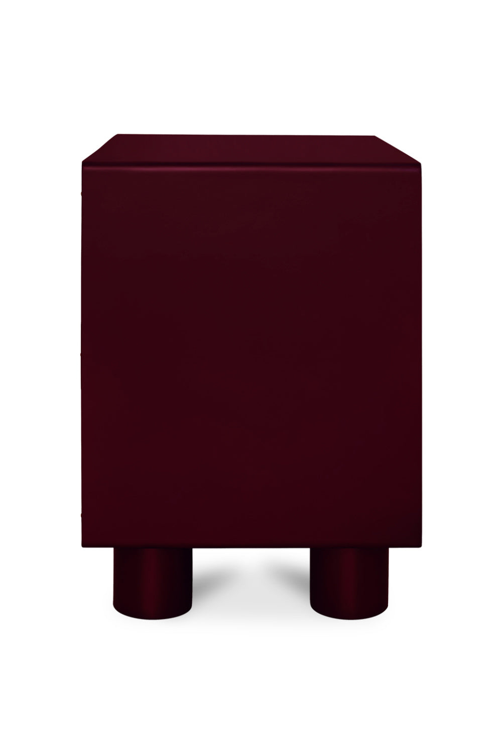 Modern European furniture - Red Wooden 1-Drawer Nightstand - www.oroa.com