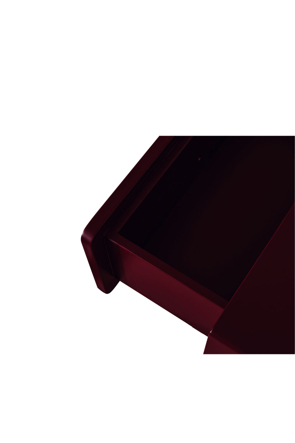 Modern European furniture - Red Wooden 1-Drawer Nightstand - www.oroa.com