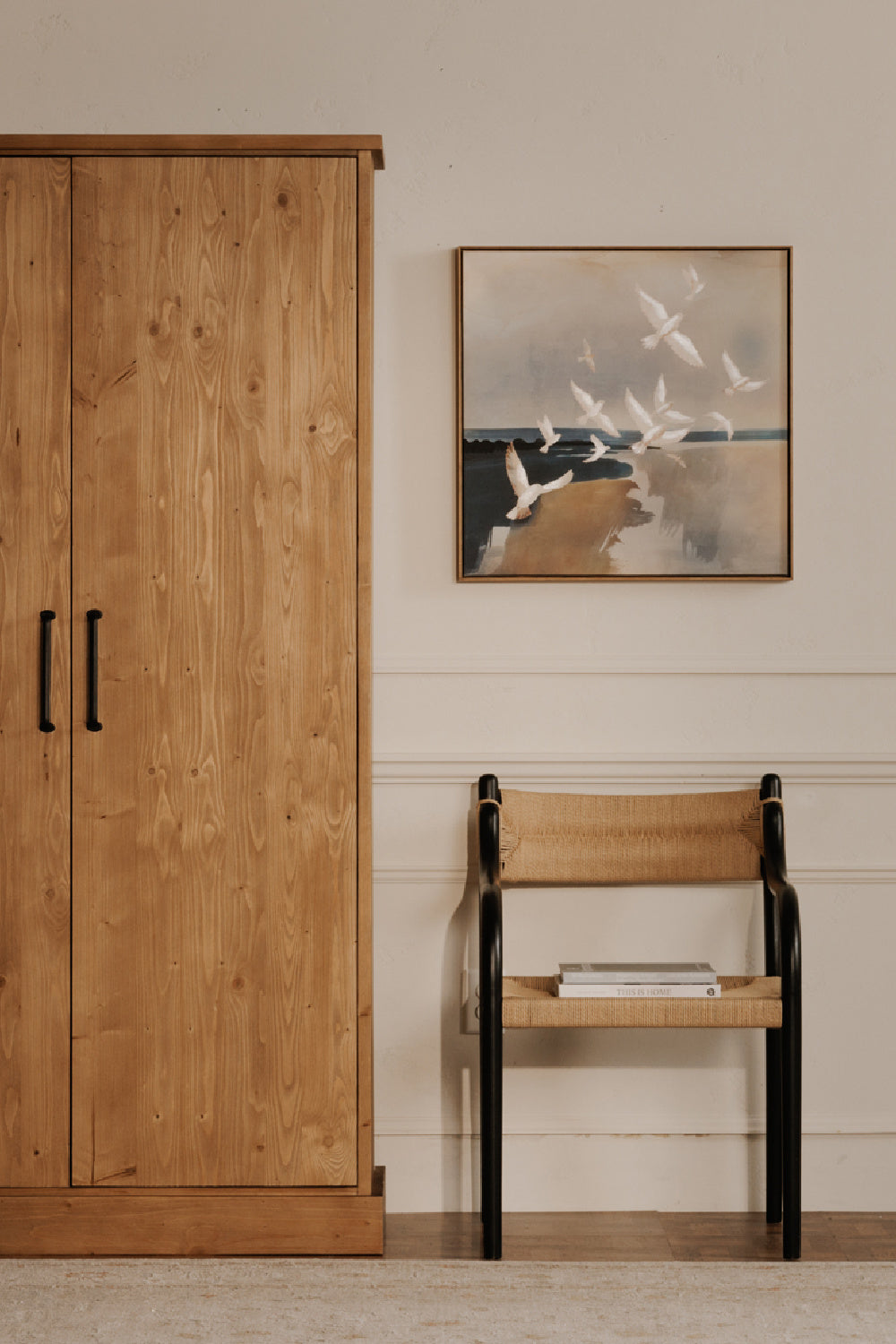 Modern European furniture - Minimalist Beech Wood & Rope Dining Chair - www.oroa.com