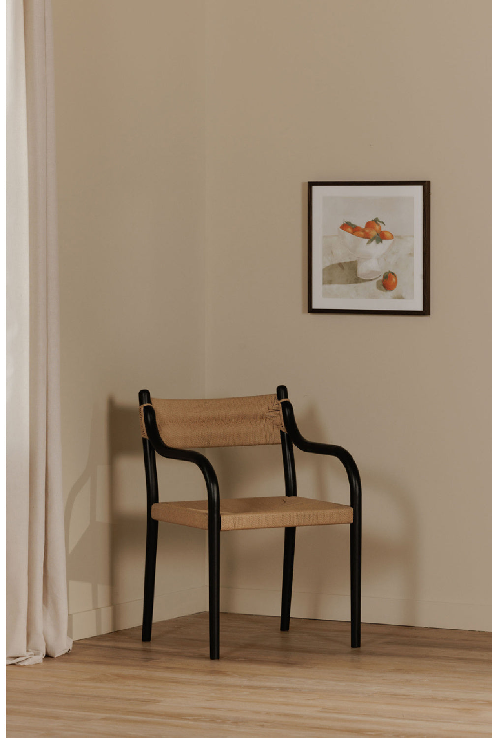 Modern European furniture - Minimalist Beech Wood & Rope Dining Chair - www.oroa.com