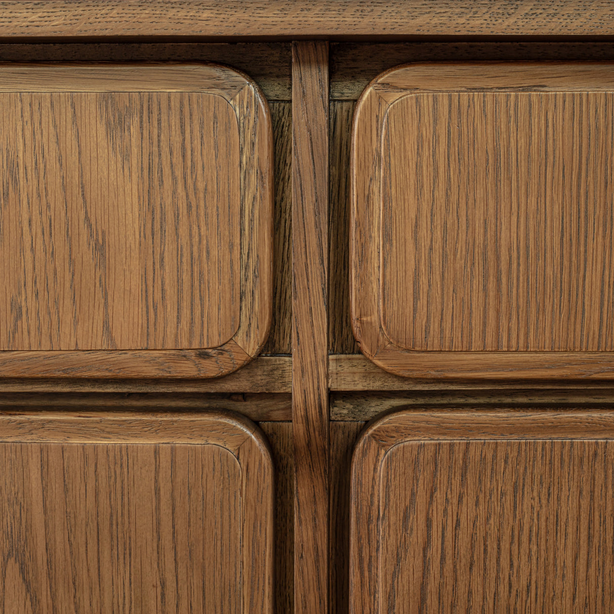 Modern European furniture - Brown Oak 2-Drawer 4-Door Sideboard - www.oroa.com