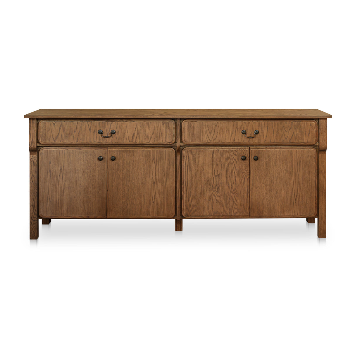 Modern European furniture - Brown Oak 2-Drawer 4-Door Sideboard - www.oroa.com | Oroa.com