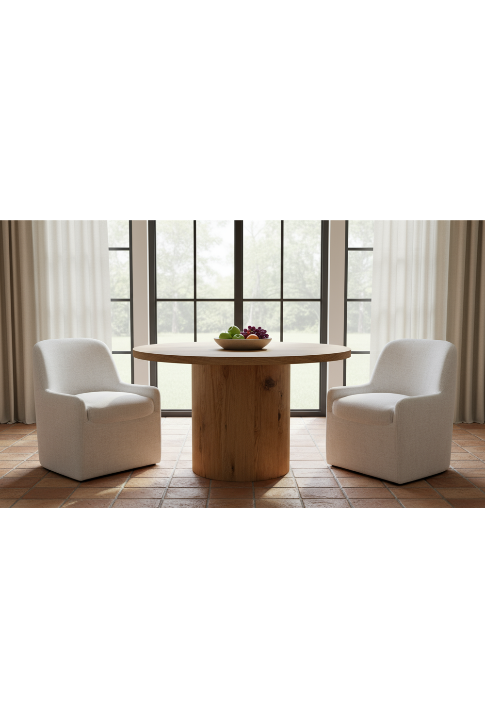 Rustic Oak Dining Table | Novi Living Hansen | Oroa.com