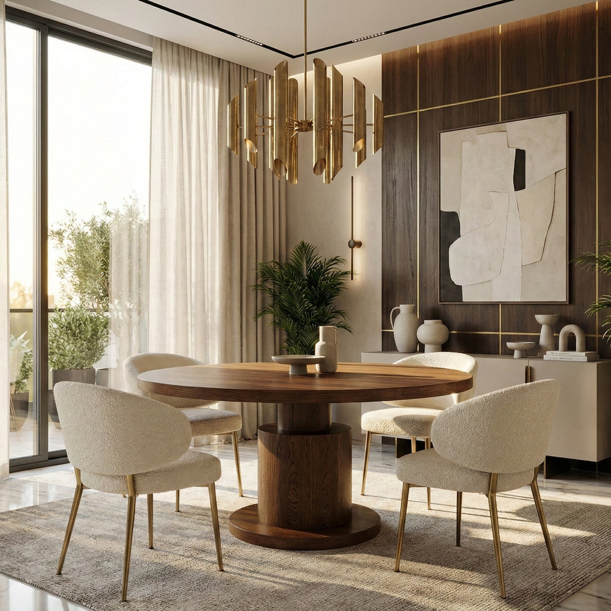 Modern European furniture - Round Oak Dining Table - www.oroa.com
