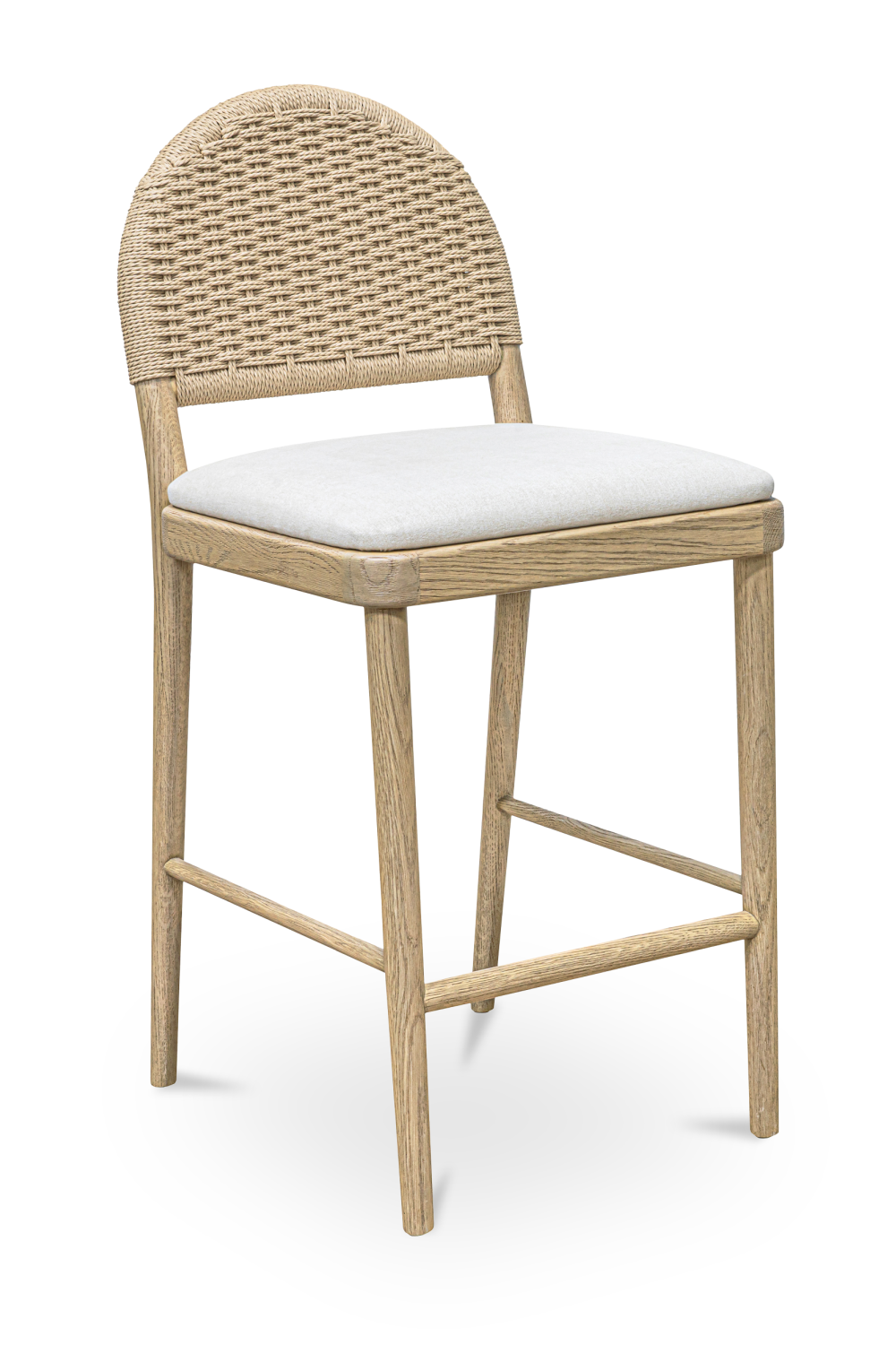 Modern European furniture - Handwoven Back Counter Stool - www.oroa.com