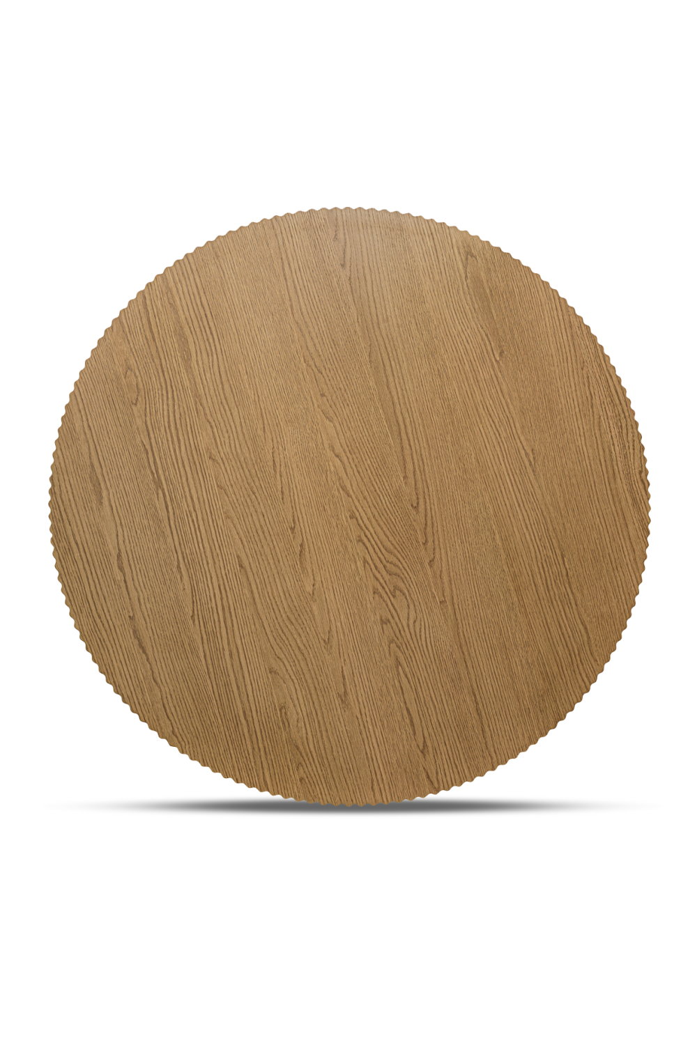 Fluted Round Oak Coffee Table | Novi Living Leigh | Oroa.com