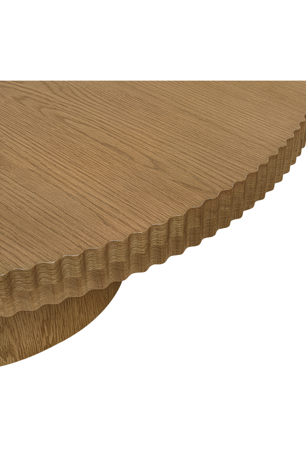 Modern European furniture - Fluted Round Oak Coffee Table - www.oroa.com