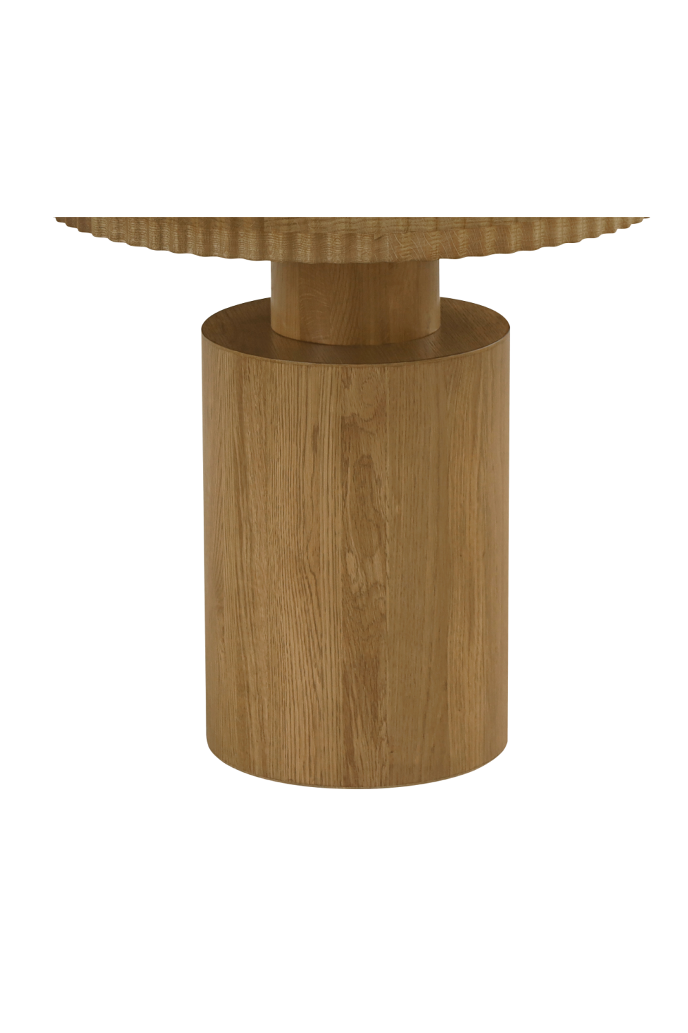 Modern European furniture - Fluted Round Oak Side Table - www.oroa.com