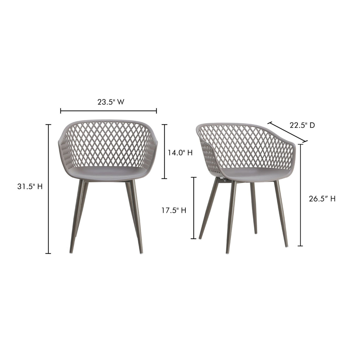 Modern European furniture - Molded Indoor/Outdoor Dining Chairs (2) - www.oroa.com | Oroa.com