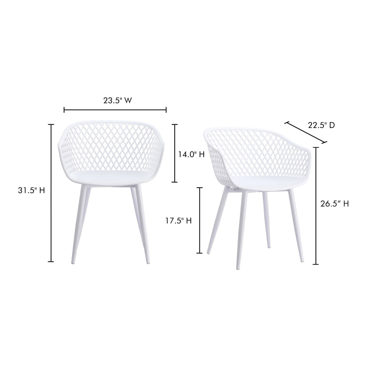 Modern European furniture - Molded Indoor/Outdoor Dining Chairs (2) - www.oroa.com | Oroa.com