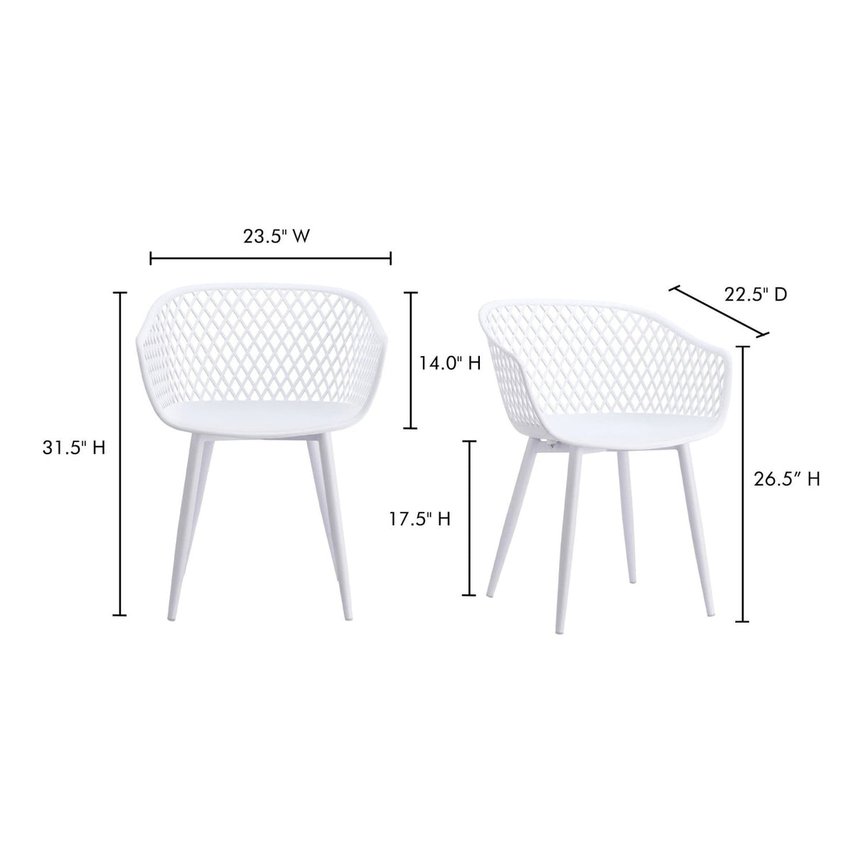 Modern European furniture - Molded Indoor/Outdoor Dining Chairs (2) - www.oroa.com