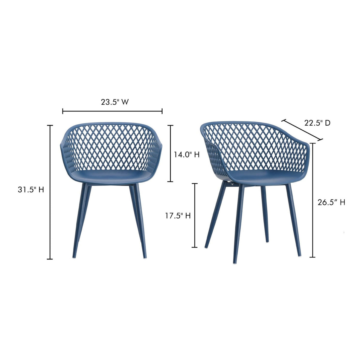 Modern European furniture - Molded Indoor/Outdoor Dining Chairs (2) - www.oroa.com