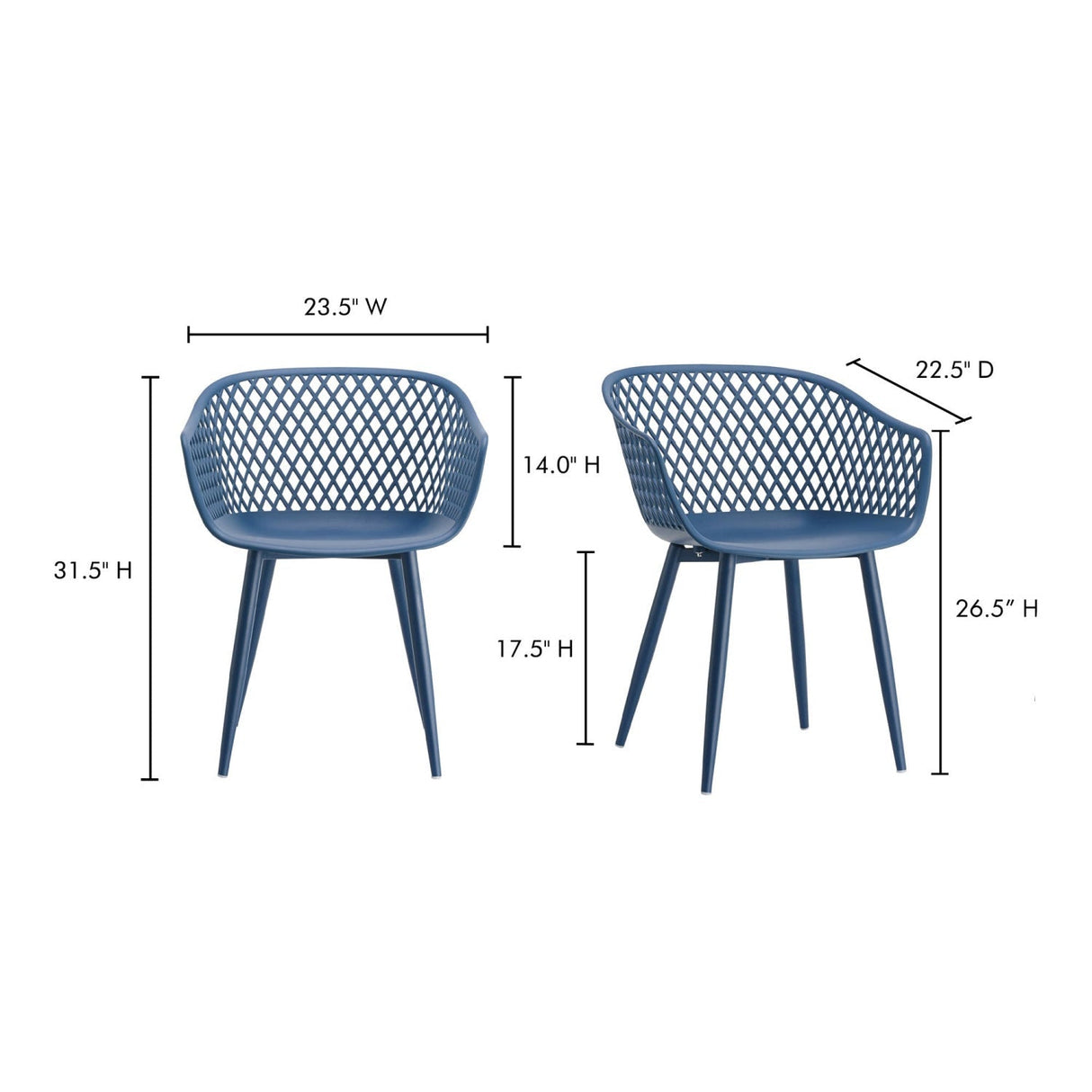 Modern European furniture - Molded Indoor/Outdoor Dining Chairs (2) - www.oroa.com