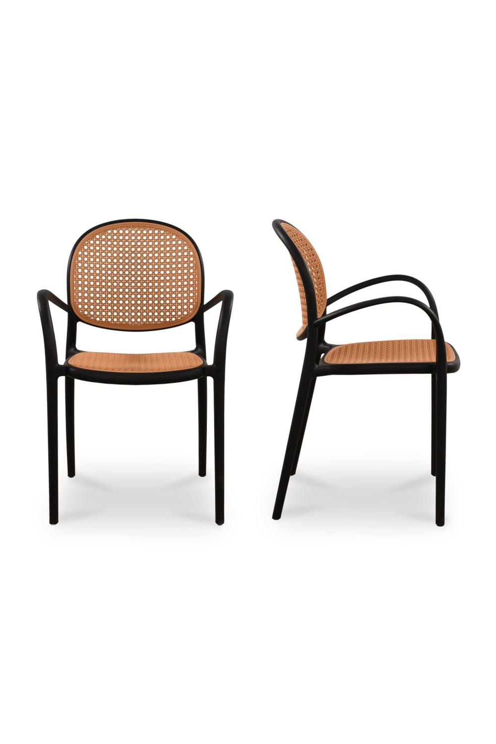 Modern European furniture - Woven Design Outdoor Dining Chairs (2) - www.oroa.com