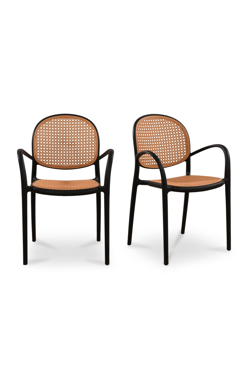 Modern European furniture - Woven Design Outdoor Dining Chairs (2) - www.oroa.com