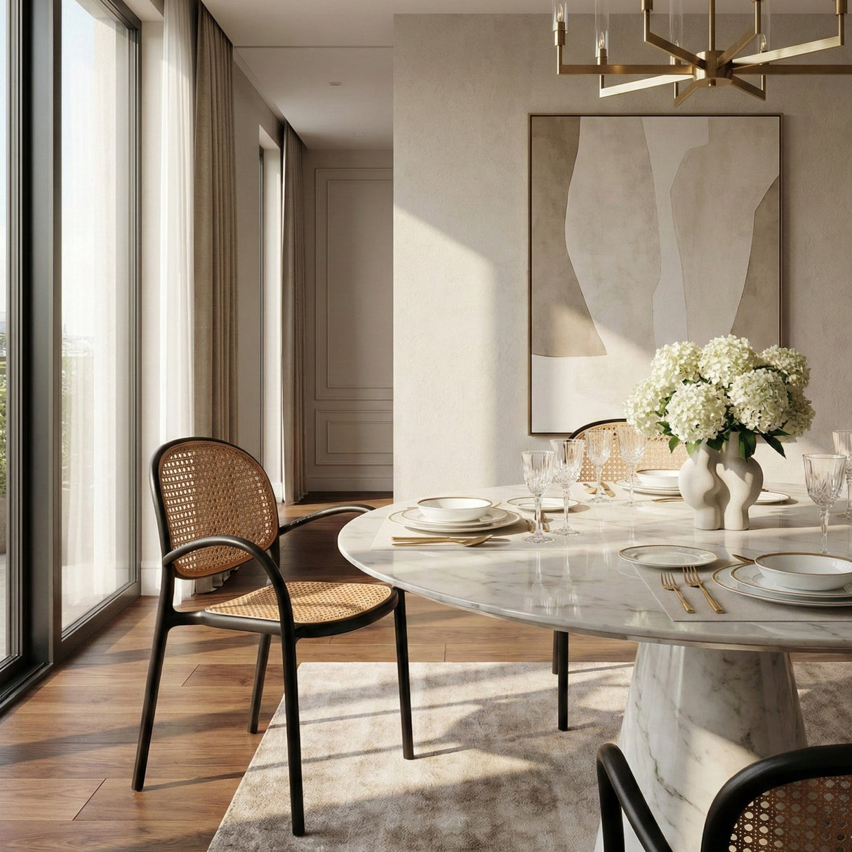 Modern European furniture - Woven Design Outdoor Dining Chairs (2) - www.oroa.com