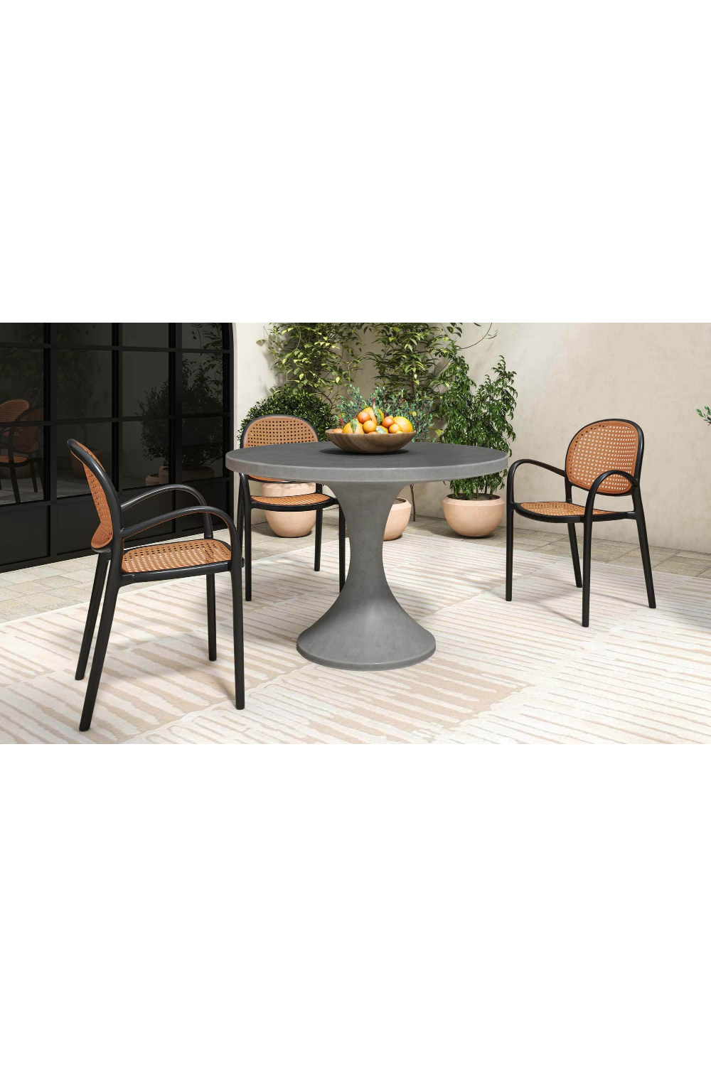Modern European furniture - Woven Design Outdoor Dining Chairs (2) - www.oroa.com