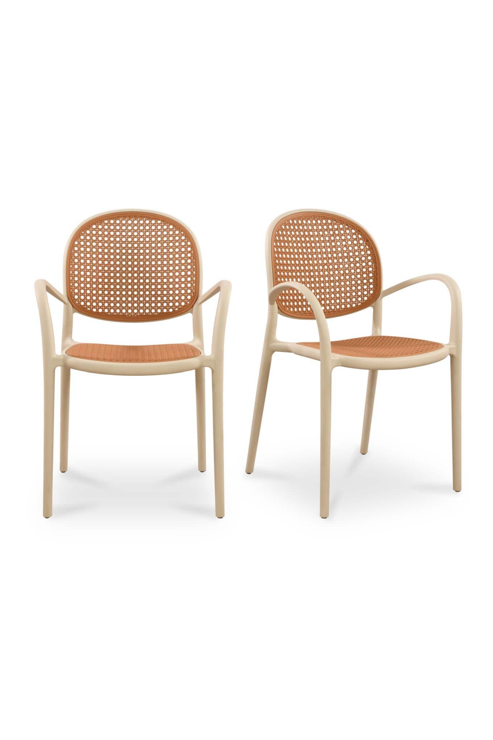 Modern European furniture - Woven Design Outdoor Dining Chairs (2) - www.oroa.com