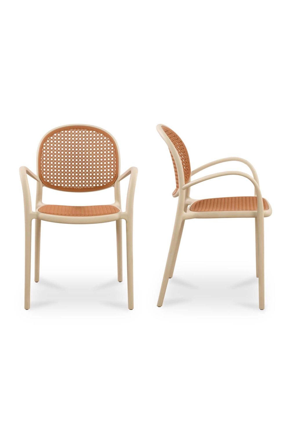 Modern European furniture - Woven Design Outdoor Dining Chairs (2) - www.oroa.com