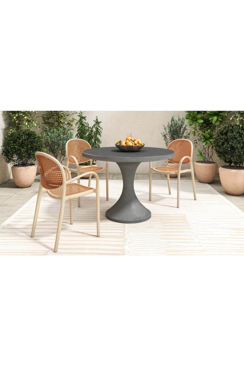 Modern European furniture - Woven Design Outdoor Dining Chairs (2) - www.oroa.com