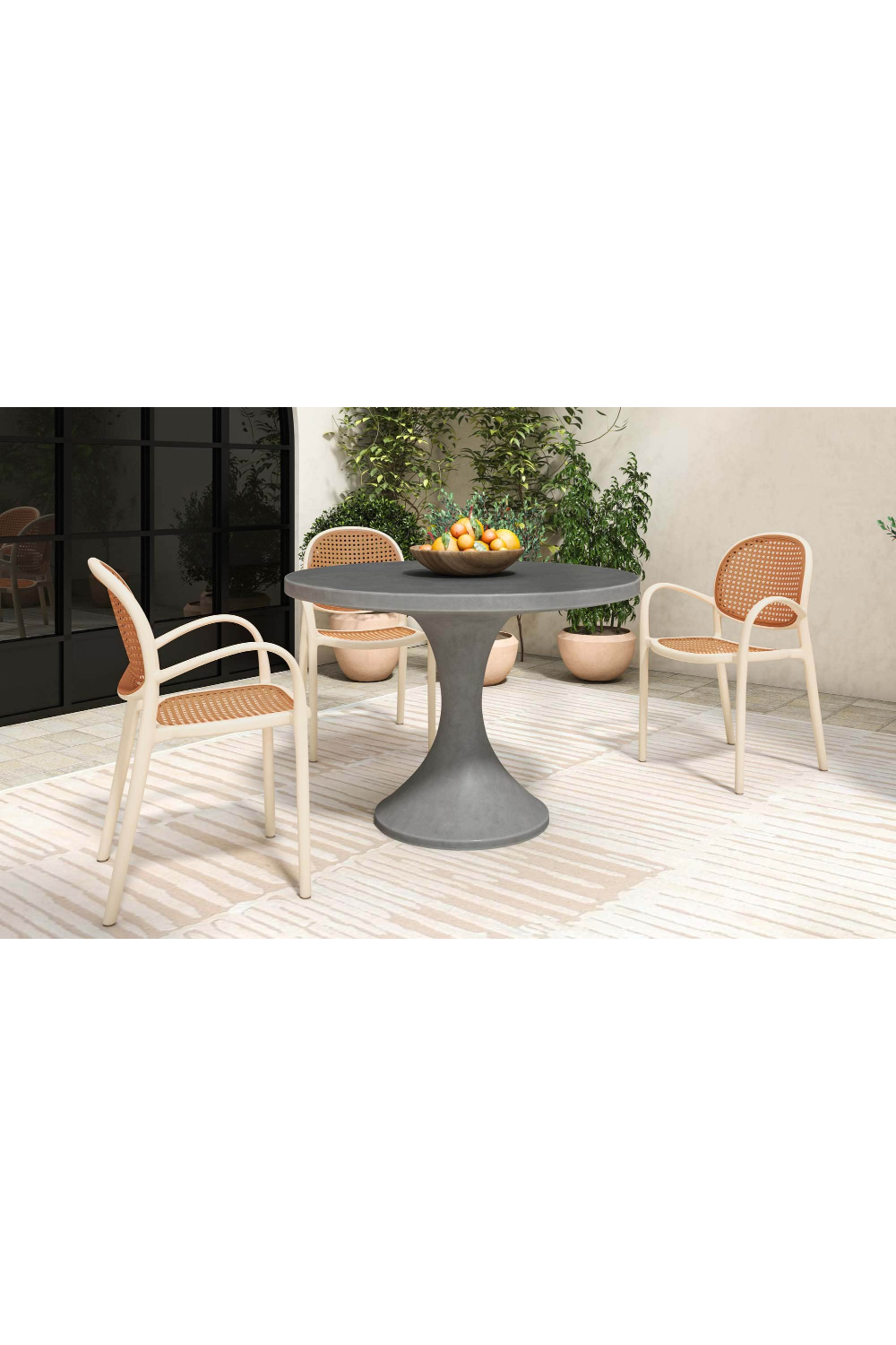 Modern European furniture - Woven Design Outdoor Dining Chairs (2) - www.oroa.com
