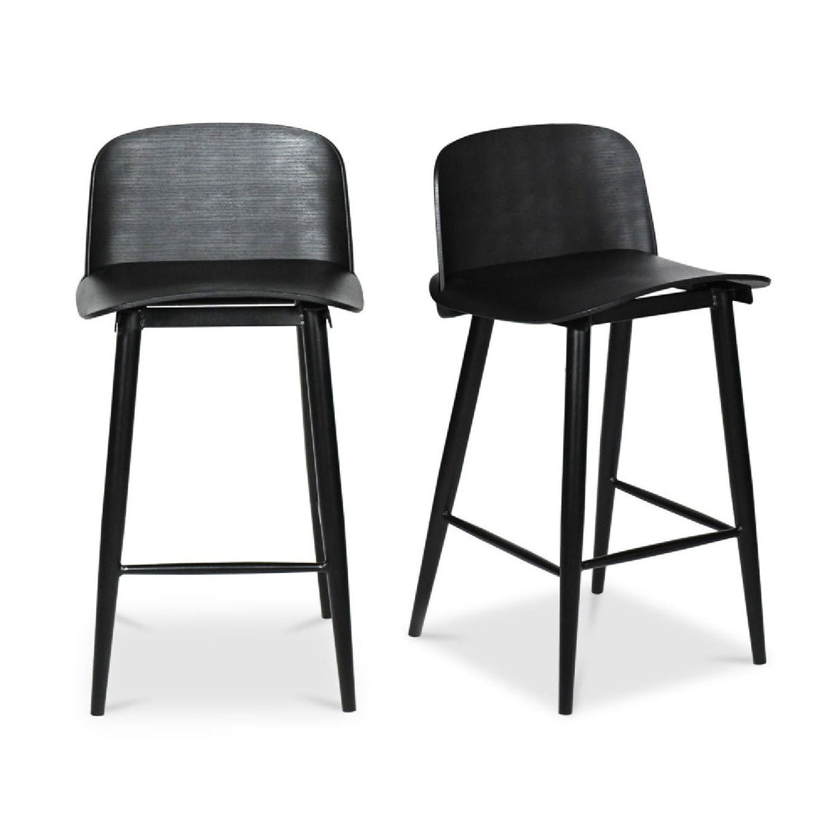 Modern European furniture - Black Indoor/Outdoor Counter Stools (2) - www.oroa.com