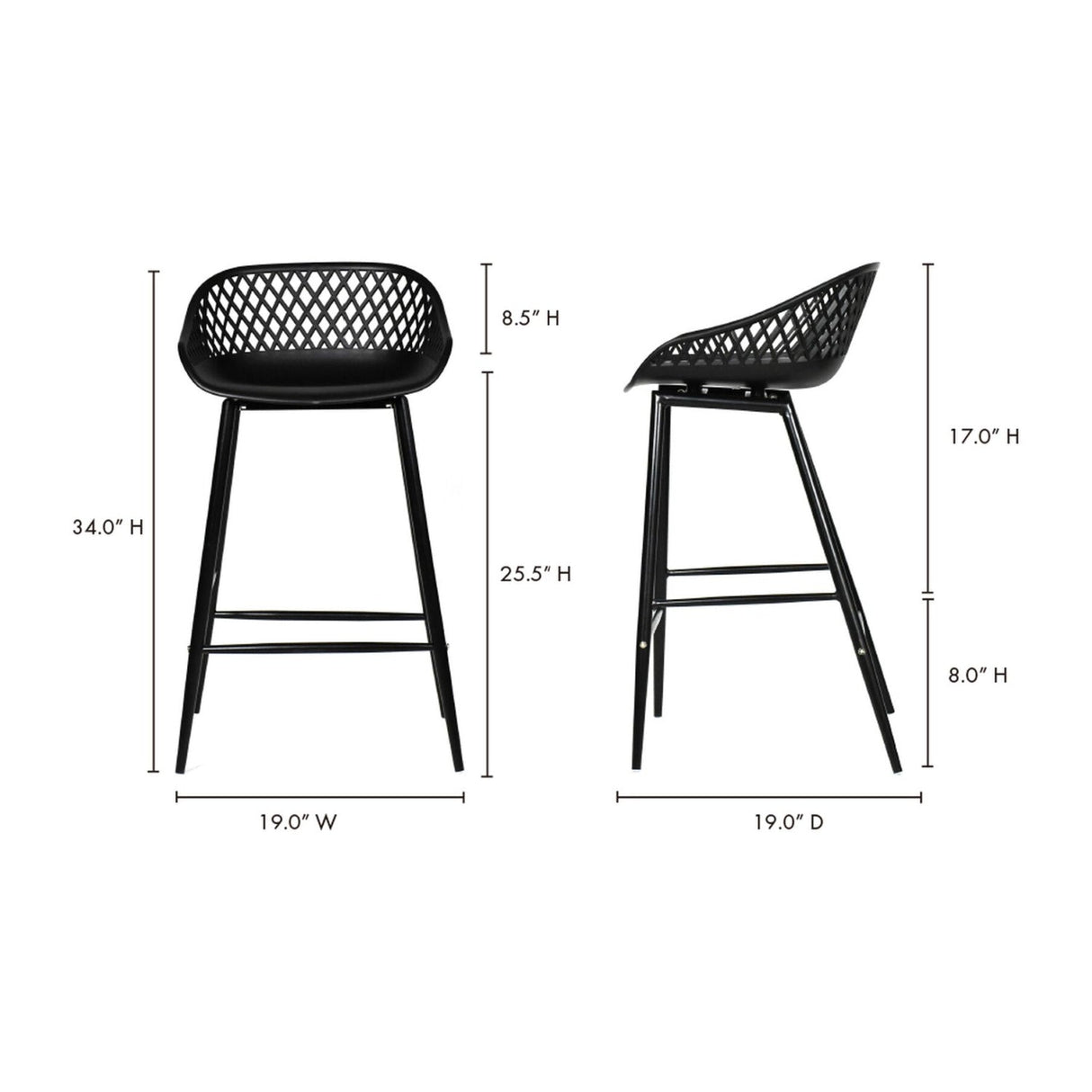 Modern European furniture - Diamond-Mesh Indoor/Outdoor Counter Stools (2) - www.oroa.com