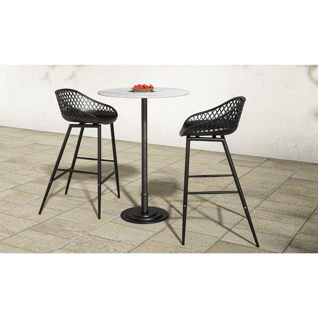 Modern European furniture - Diamond-Mesh Indoor/Outdoor Counter Stools (2) - www.oroa.com