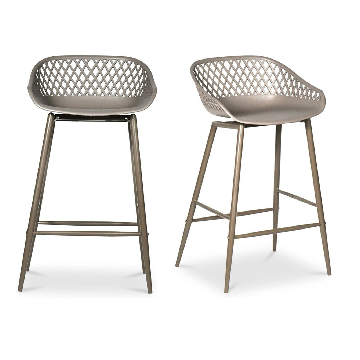 Modern European furniture - Diamond-Mesh Indoor/Outdoor Counter Stools (2) - www.oroa.com