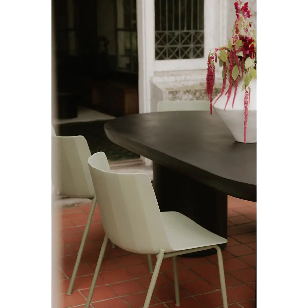 Modern European furniture - Green Outdoor Dining Chairs (2) - www.oroa.com