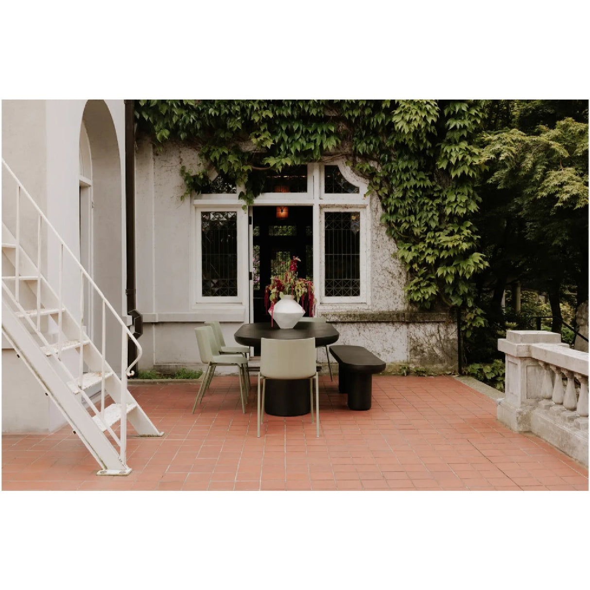 Modern European furniture - Green Outdoor Dining Chairs (2) - www.oroa.com