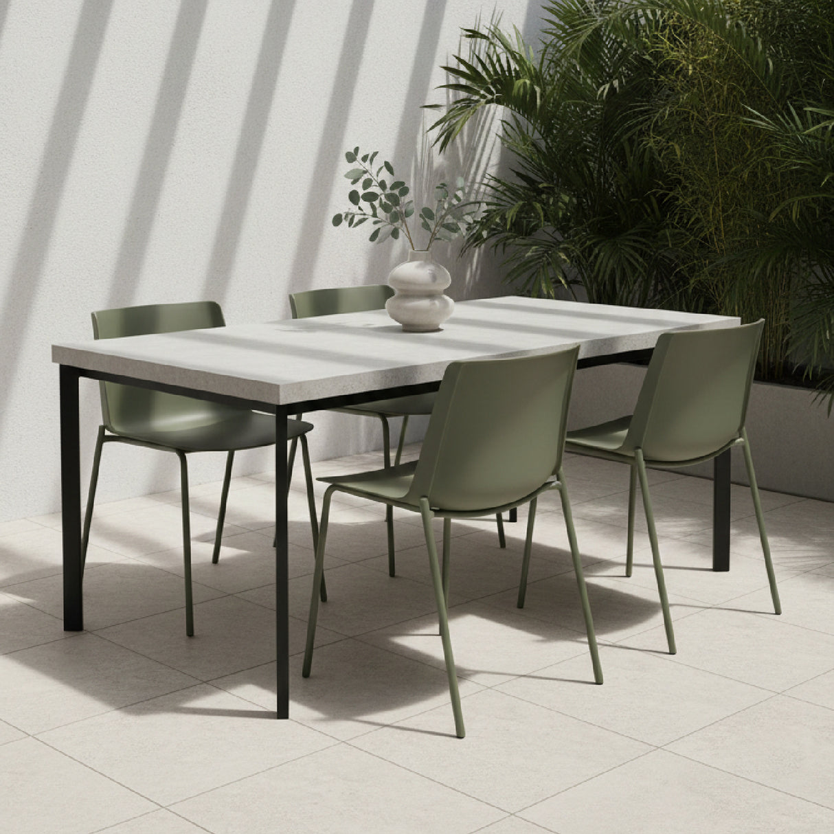 Modern European furniture - Green Outdoor Dining Chairs (2) - www.oroa.com | Oroa.com