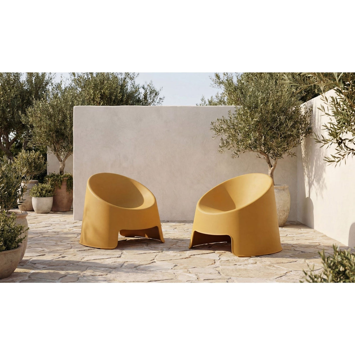 Modern or European furniture - Round Outdoor Accent Chairs (2) - www.oroa.com