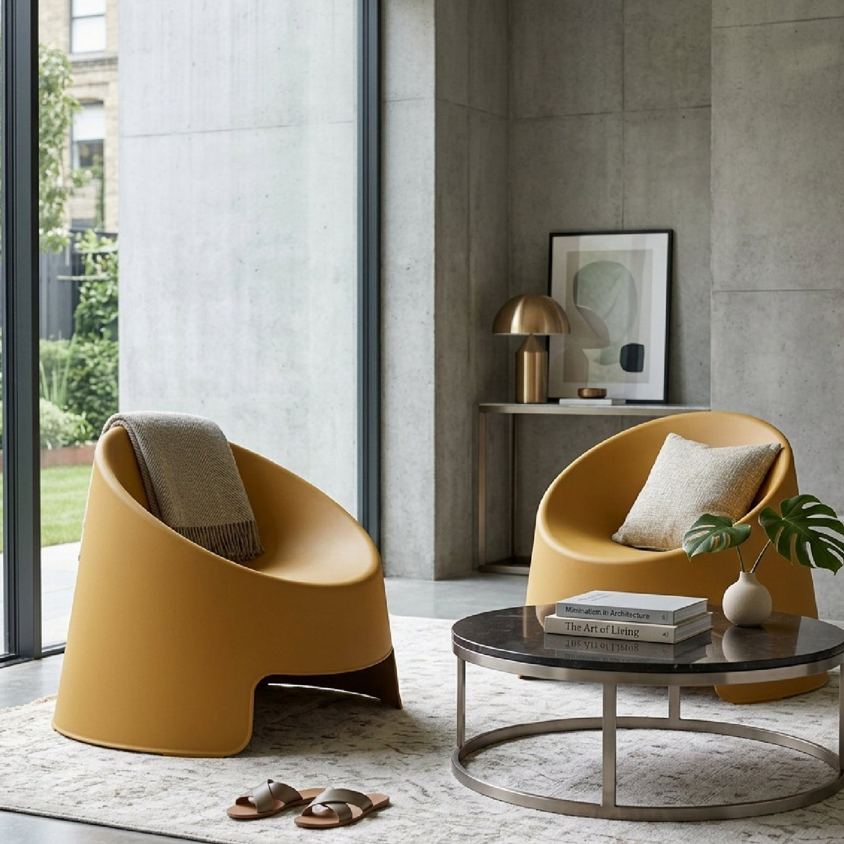 Modern or European furniture - Round Outdoor Accent Chairs (2) - www.oroa.com