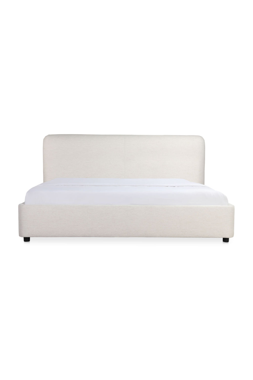 Modern European furniture - White Linen Queen Bed - www.oroa.com