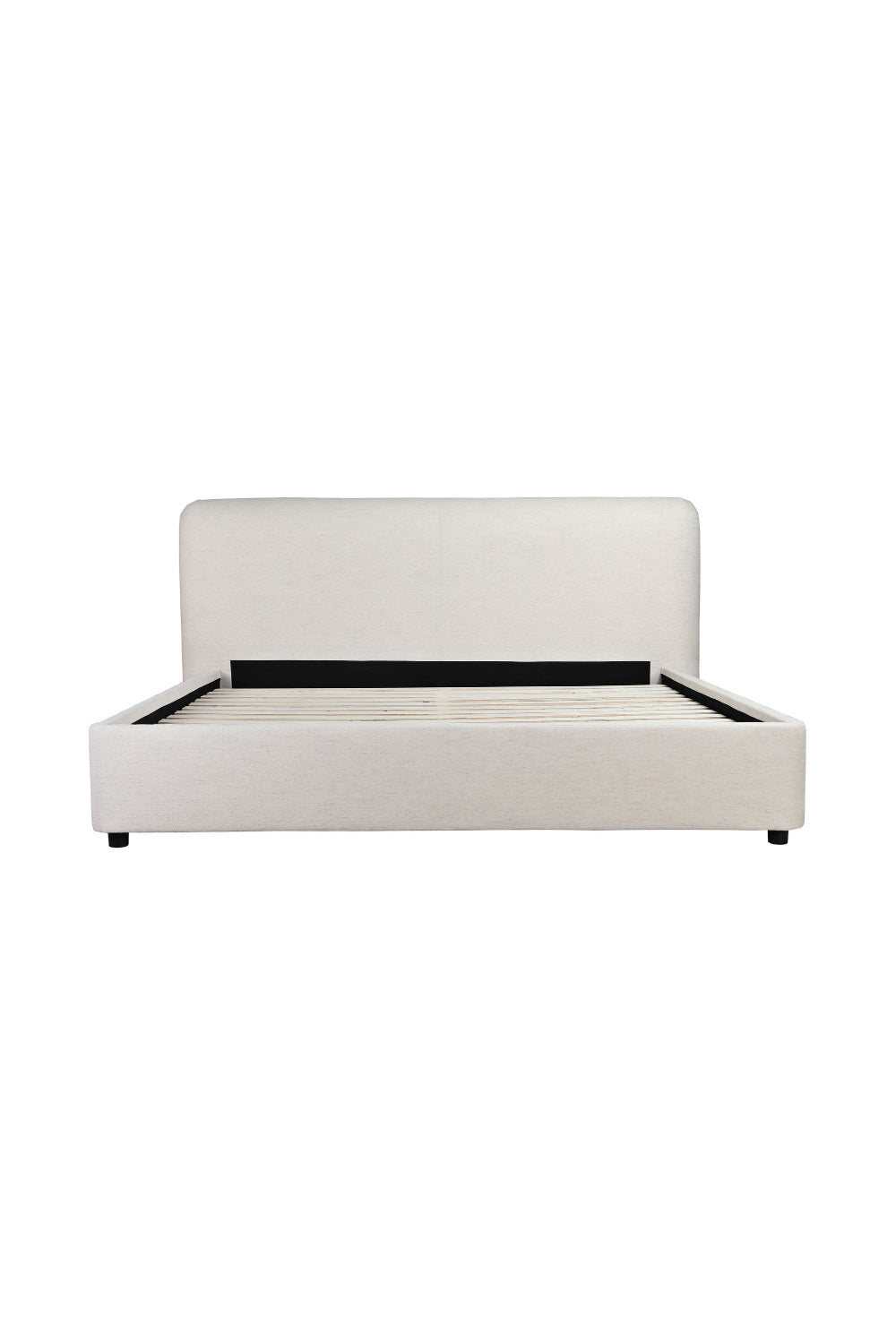 Modern European furniture - White Linen Queen Bed - www.oroa.com