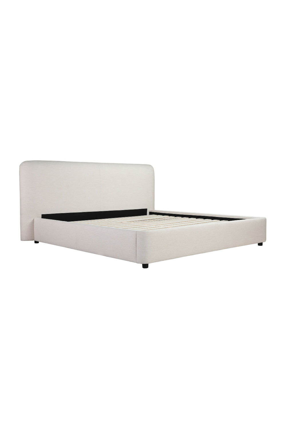 Modern European furniture - White Linen King Bed - www.oroa.com