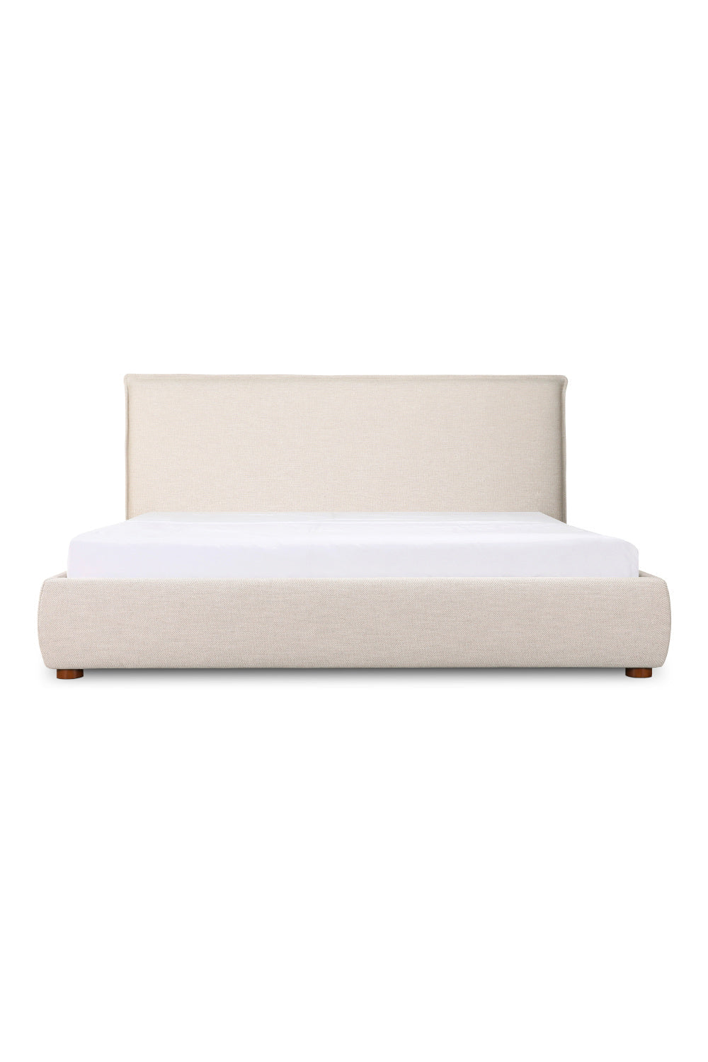 Modern European furniture - Beige Linen Blend Bed - www.oroa.com