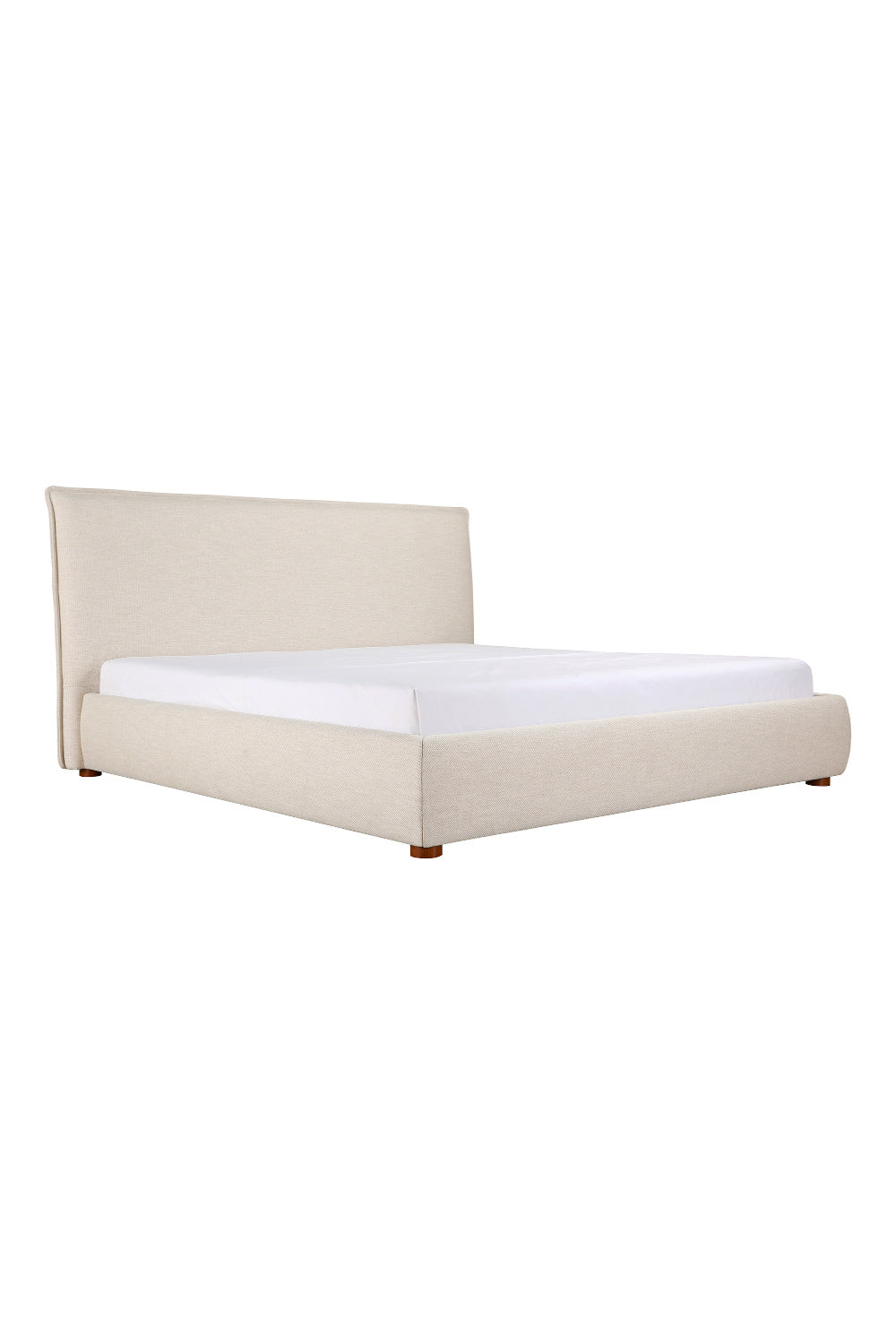 Modern European furniture - Beige Linen Blend Bed - www.oroa.com