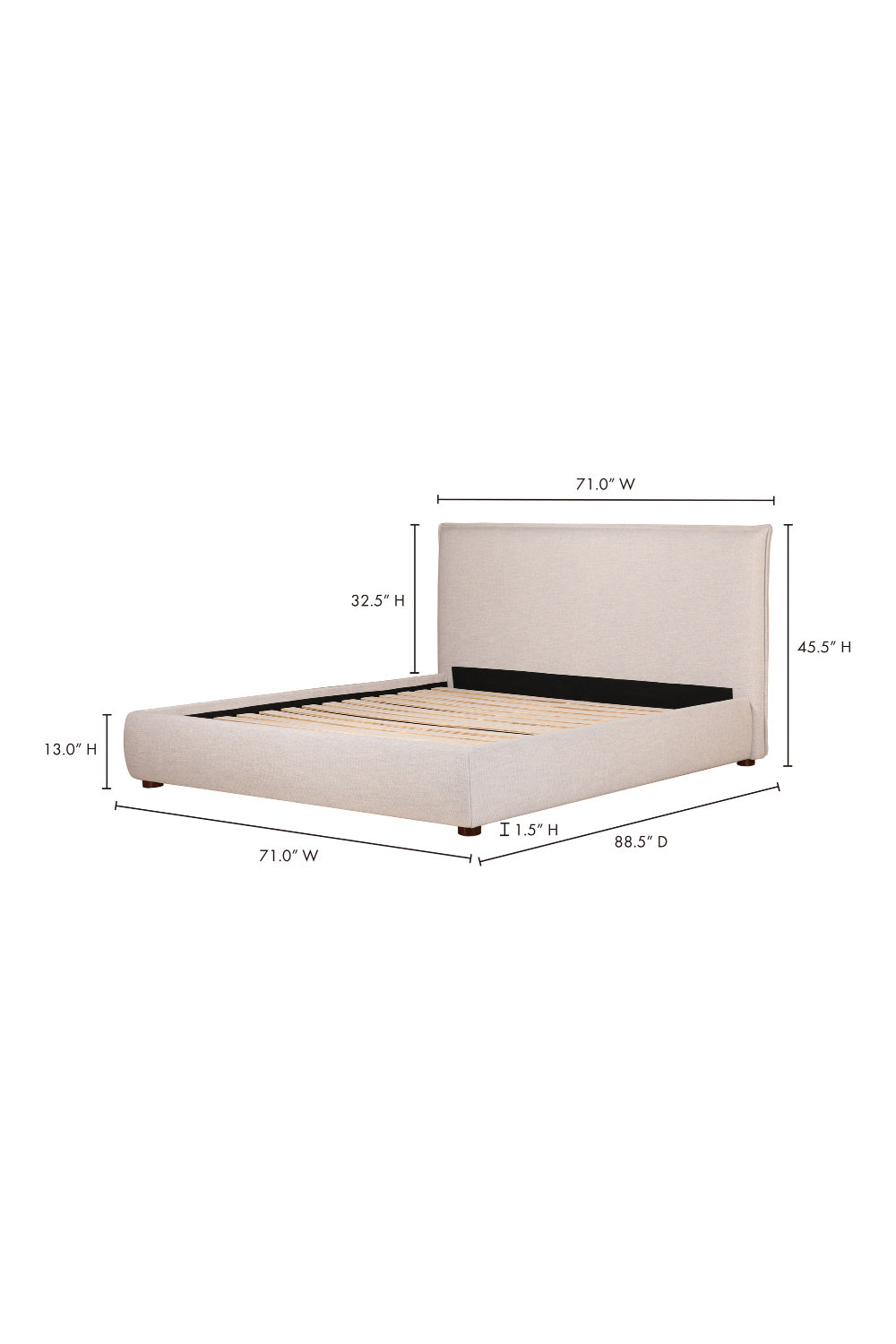 Modern European furniture - Gray Linen Blend Bed - www.oroa.com