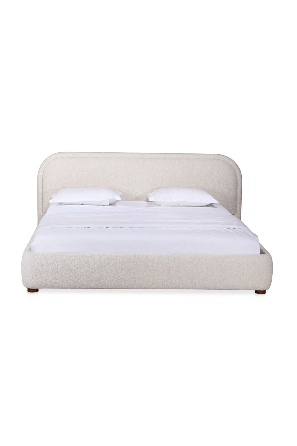 Modern European furniture - Beige Velvet Queen Bed - www.oroa.com