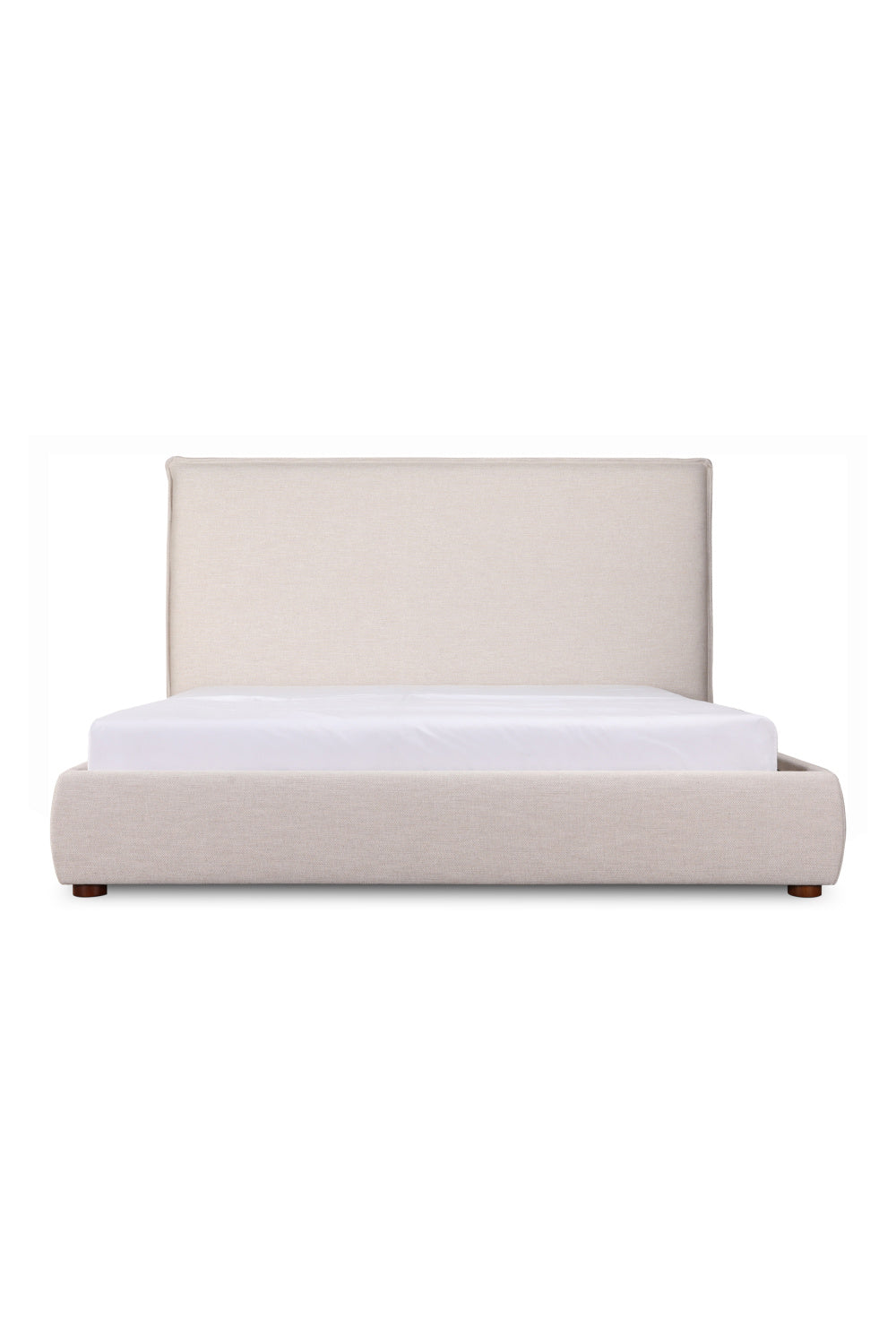 Modern European furniture - Beige Linen Blend Bed - www.oroa.com