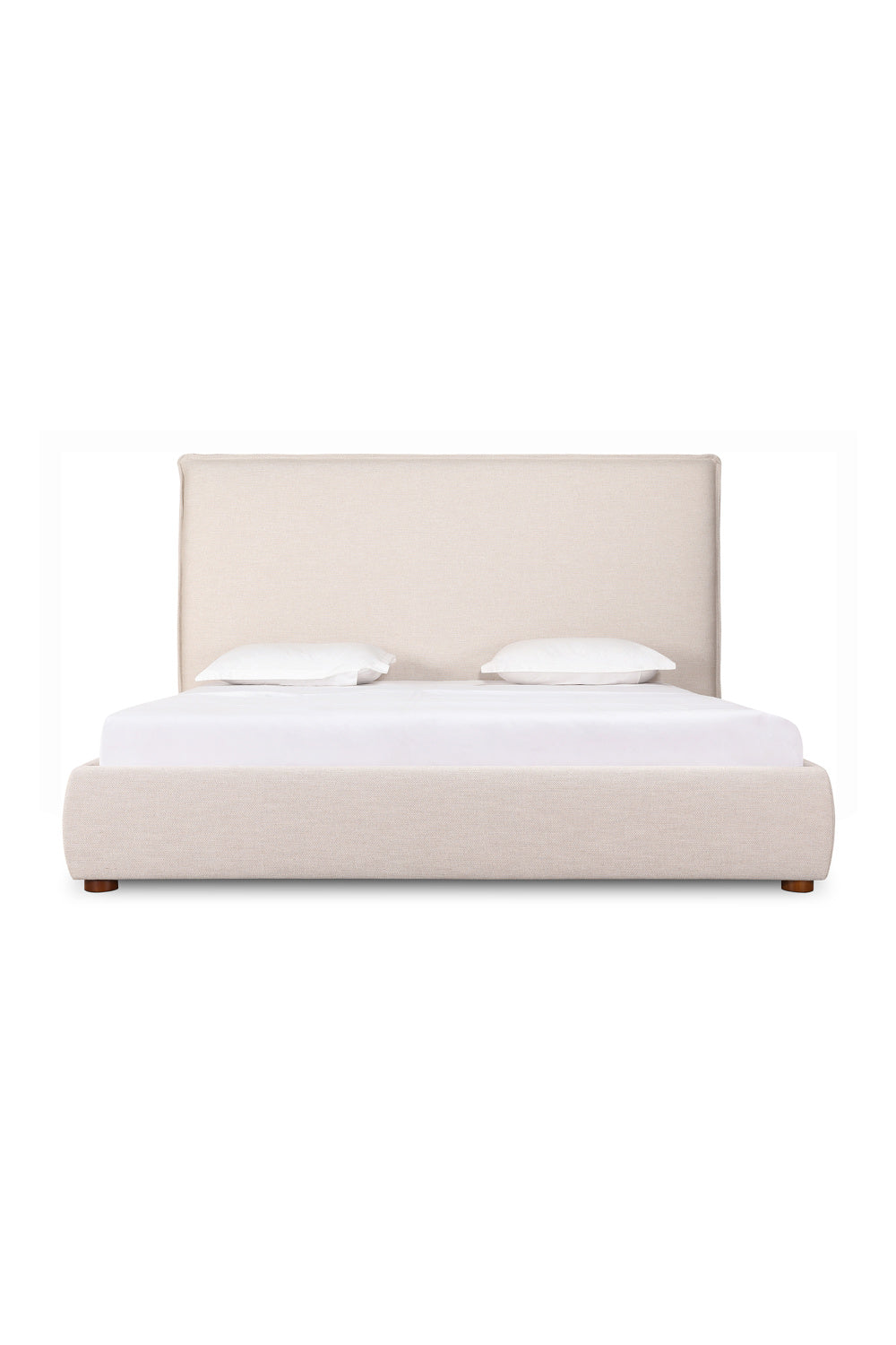 Modern European furniture - Beige Linen Blend Bed - www.oroa.com